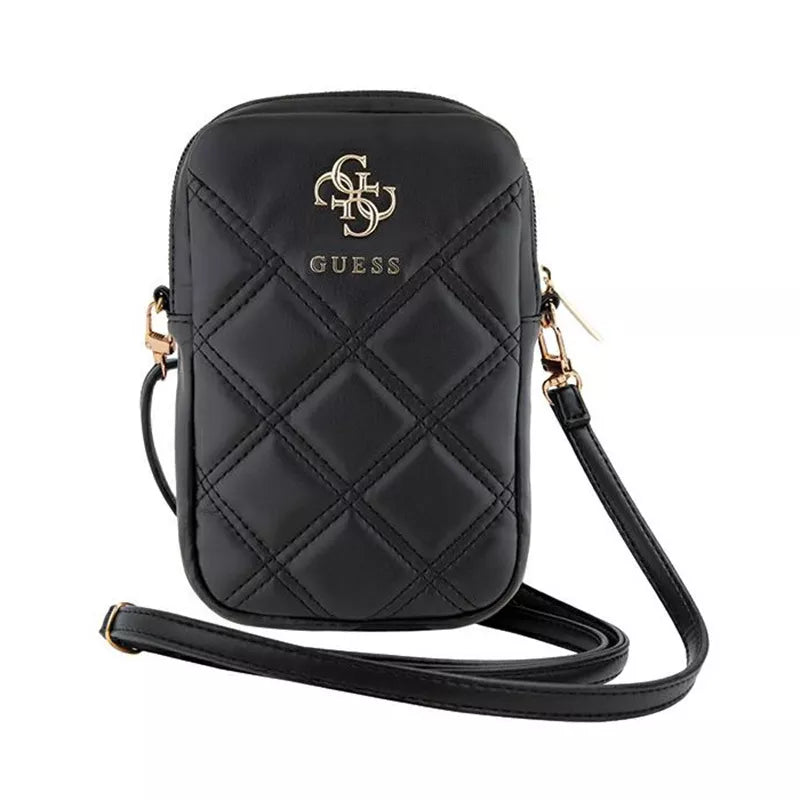 Guess Zip Quilted 4G – Rankinukas telefonui (juodas)