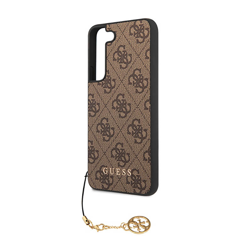 Guess 4G Charms Collection – Dėklas, skirtas Samsung Galaxy S23 (Ruda)