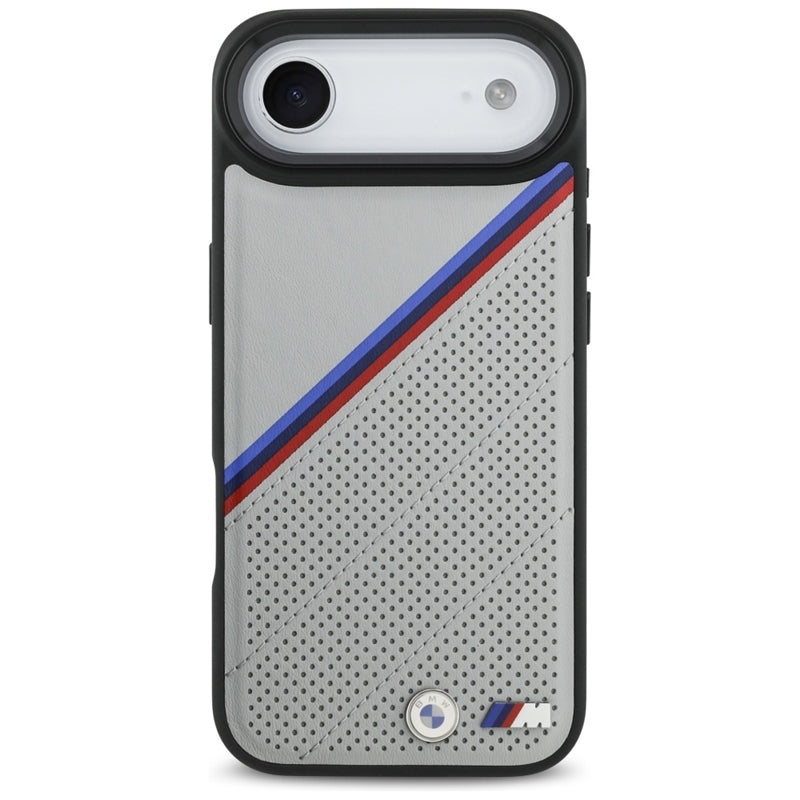 BMW M Tricolor Metal Logo MagSafe - iPhone Air dėklas (pilkas)