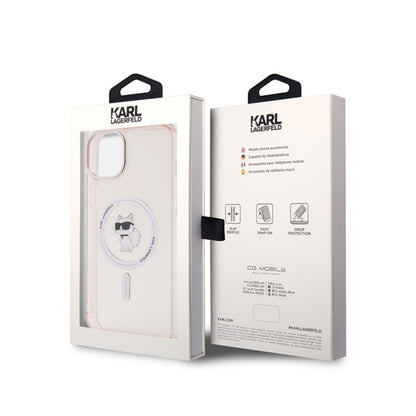 Karl Lagerfeld IML Choupette MagSafe – Dėklas, skirtas „iPhone 15 Plus“ (rožinis)