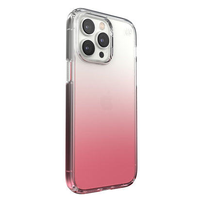 "Speck Clear Presidio Perfect-Clear + Ombre" dėklas "iPhone 14 Pro Max" su MICROBAN (skaidrus / "Vintage Rose Fade")