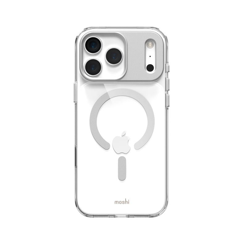 Moshi iGlaze MagSafe dėklas iPhone 17 Pro Max (Luna Silver)