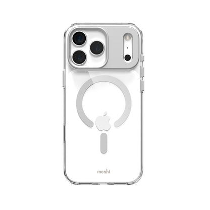 Moshi iGlaze MagSafe dėklas iPhone 17 Pro Max (Luna Silver)
