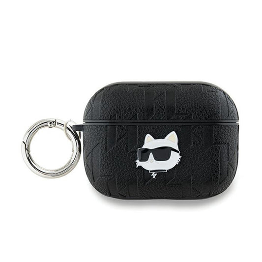 Karl Lagerfeld monograma Choupette galva – AirPods Pro 2 dėklas (juodas)