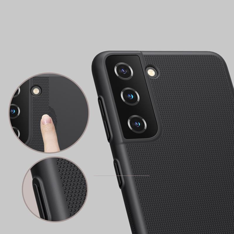 Nillkin Super Frosted Shield – dėklas, skirtas „Samsung Galaxy S21+“ (baltas)