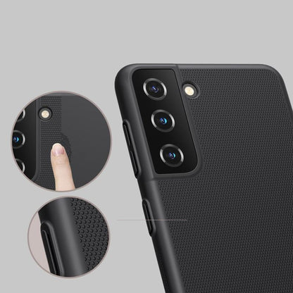 Nillkin Super Frosted Shield – dėklas, skirtas „Samsung Galaxy S21+“ (baltas)