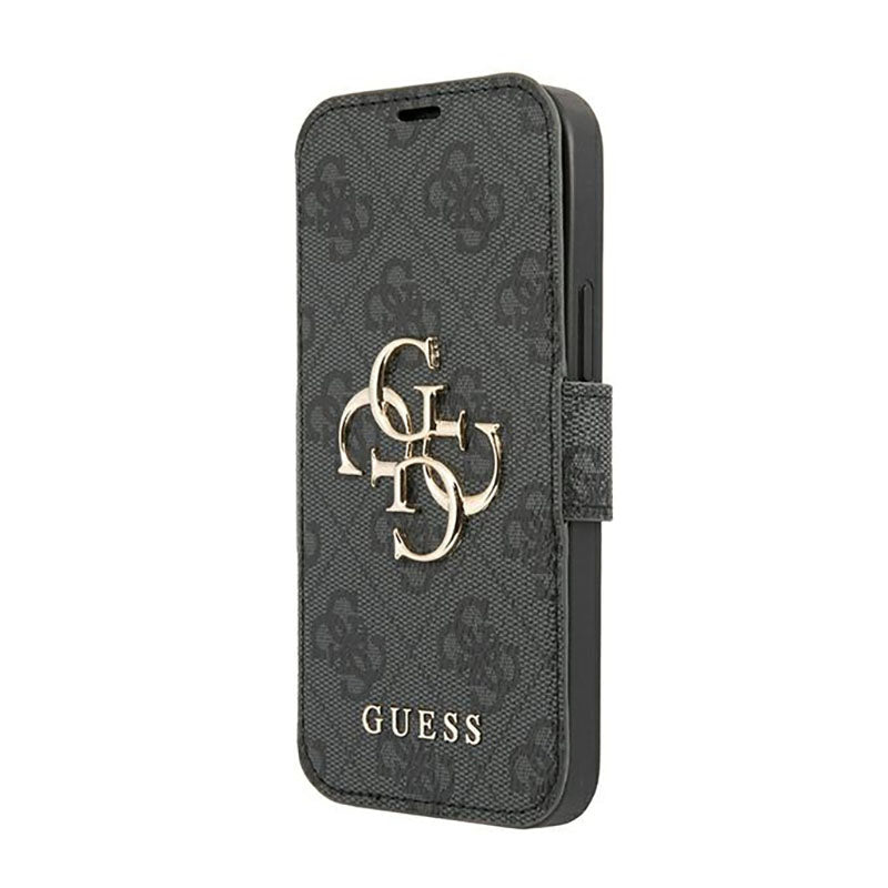 Guess Booktype 4G Big Metal Logo – dėklas, skirtas iPhone 13 Pro (pilkas)