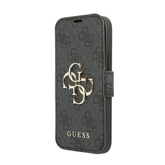 Guess Booktype 4G Big Metal Logo – dėklas, skirtas iPhone 13 Pro (pilkas)