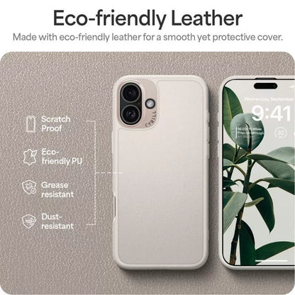 Spigen Cyrill Kajuk Mag MagSafe – dėklas skirtas iPhone 16 (kreminis)