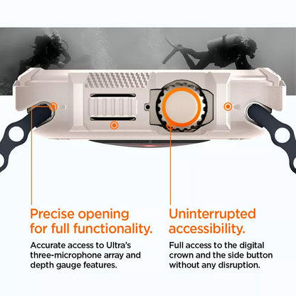 Spigen Rugged Armor - dėklas, skirtas Apple Watch Ultra 1/2 49 mm (smėlio spalvos)