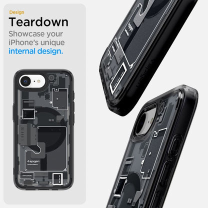 Spigen Ultra Hybrid Mag MagSafe - Dėklas iPhone 17e / 16e (Zero One Black)