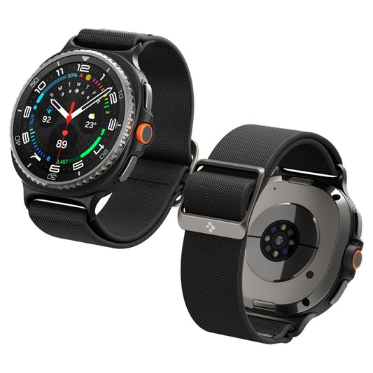 Spigen Fit Lite - Dirželis, skirtas Samsung Galaxy Watch 8 / 8 Classic 40 / 44 / 46 mm (Juodas)