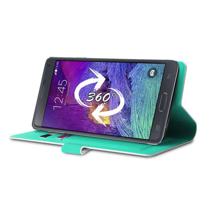 PURO Uniwallet Bi-Color - Universalus 360° pasukamas dėklas su kortelių lizdais, XXL dydis (baltas)