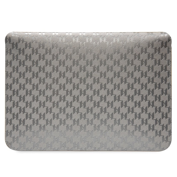 Karl Lagerfeld NFT Saffiano Monogram Ikonik Choupette dėklas - 14" nešiojamojo kompiuterio dėklas (sidabrinis)