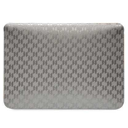 Karl Lagerfeld NFT Saffiano Monogram Ikonik Choupette dėklas - 14" nešiojamojo kompiuterio dėklas (sidabrinis)