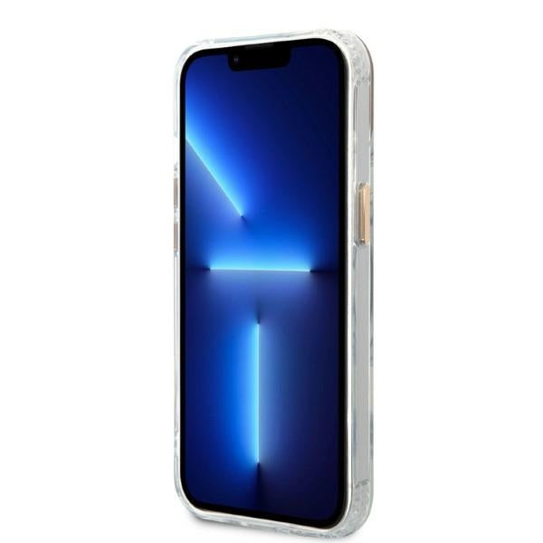 Guess Metal Outline MagSafe – dėklas iPhone 13 (skaidrus)