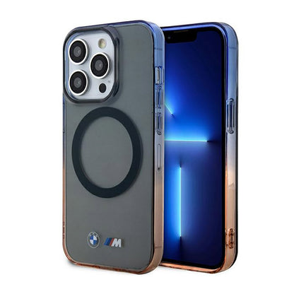 BMW Gradient Bumper MagSafe – Dėklas iPhone 14 Pro (pilkas)