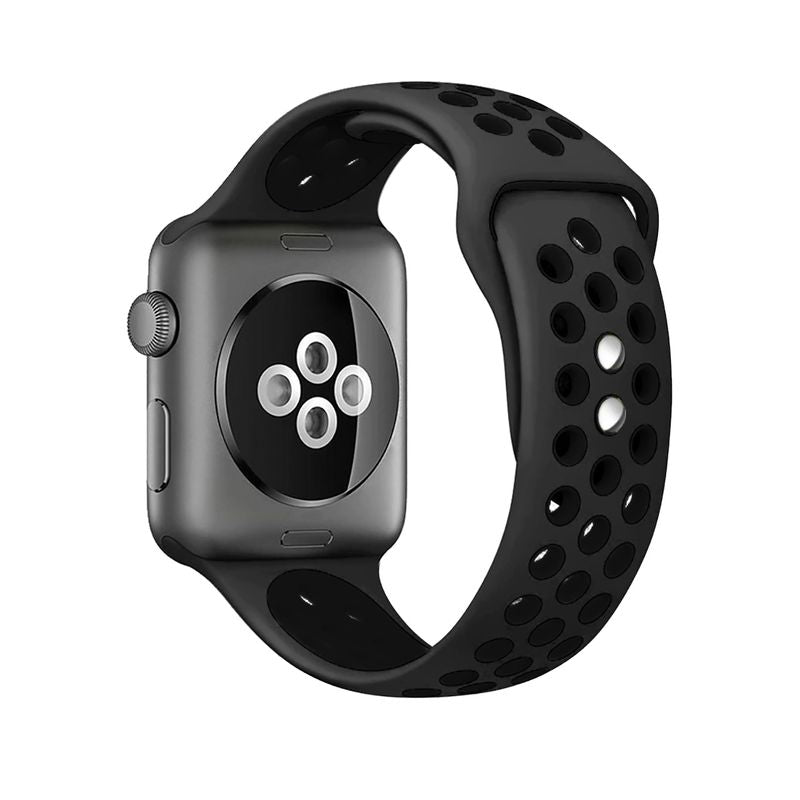 "Crong Duo Sport" - dirželis, skirtas "Apple Watch" 44/45/46/49 mm (pilkas/juodas)