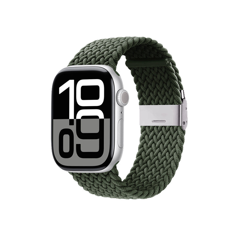 Crong Wave Band – Pintinė apyrankė skirta Apple Watch 44/45/46/49 mm (žalia)