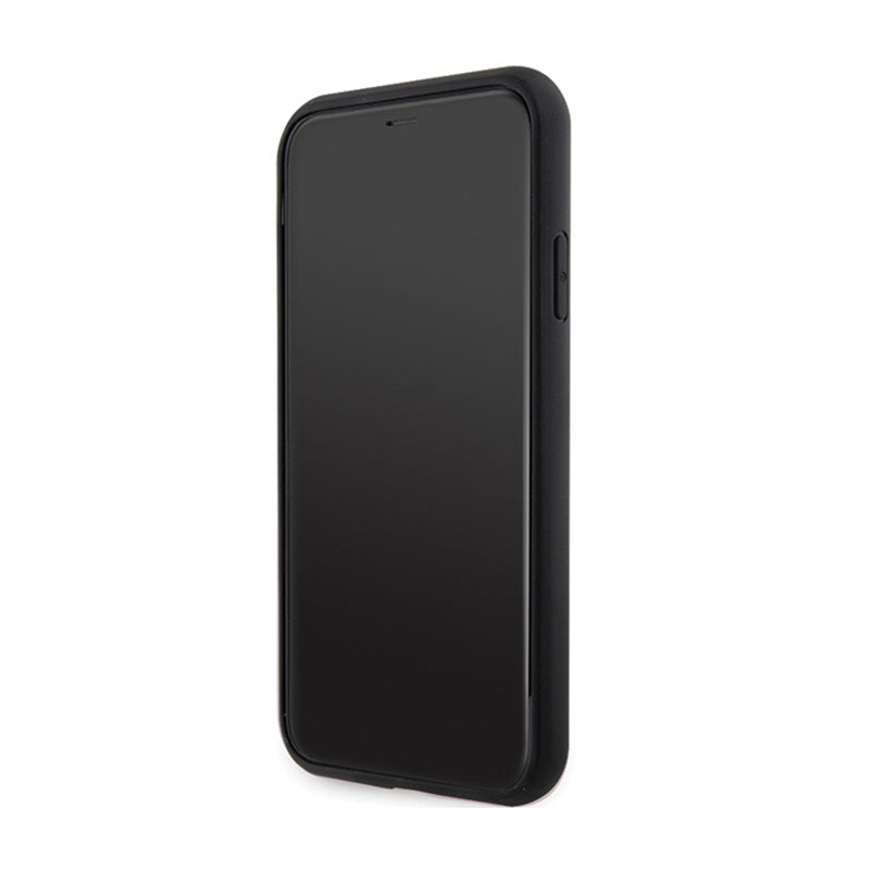 Guess GCube juostelės MagSafe – dėklas „iPhone 11“ (juodas)