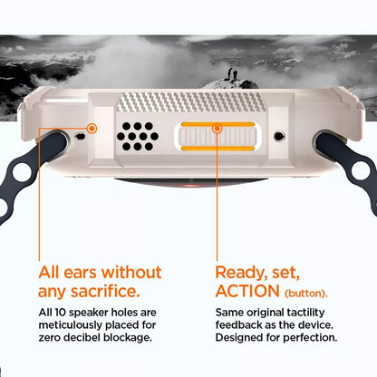Spigen Rugged Armor - dėklas, skirtas Apple Watch Ultra 1/2 49 mm (smėlio spalvos)