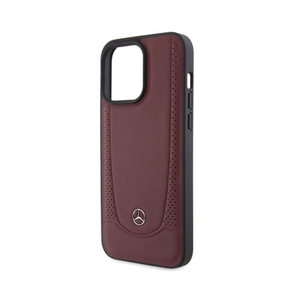 Mercedes Leather Urban Line – dėklas, skirtas iPhone 15 Pro (raudonas)