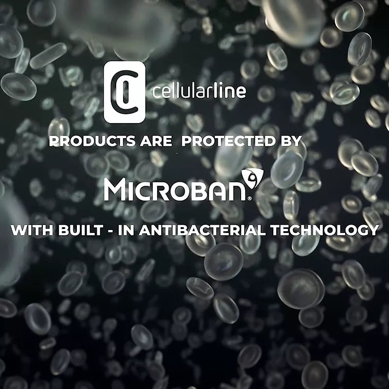 Cellularline Book Agenda – „iPhone 15“ dėklas su „MICROBAN“ danga (juodas)