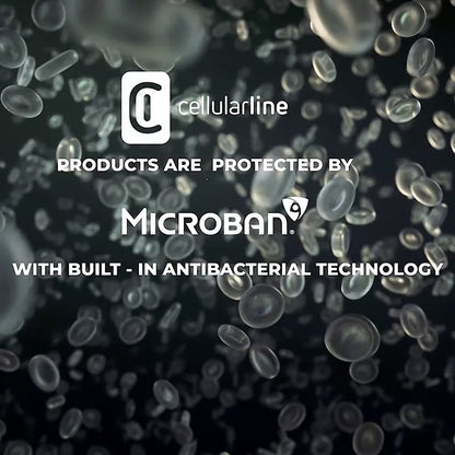 Cellularline Book Agenda – „iPhone 15“ dėklas su „MICROBAN“ danga (juodas)