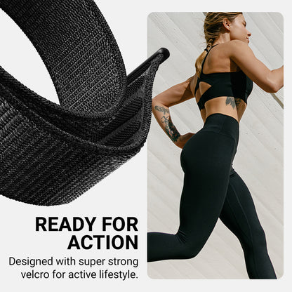 Crong Nailono sportinis dirželis Apple Watch 38/40/41/42 mm (Vėsus mėlynas)