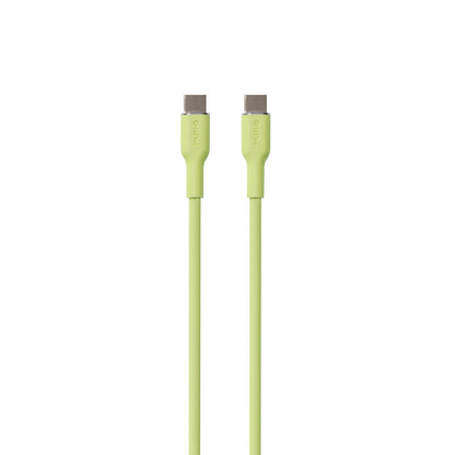 PURO ICON Soft Cable – USB-C to USB-C laidas 1,5 m (Matcha Green)