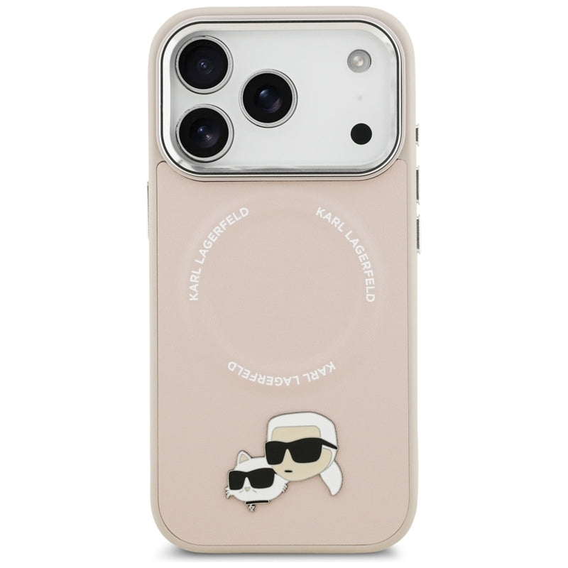 Karl Lagerfeld Karl & Choupette Smeigtukai MagSafe dėklas iPhone 17 Pro (rožinis)