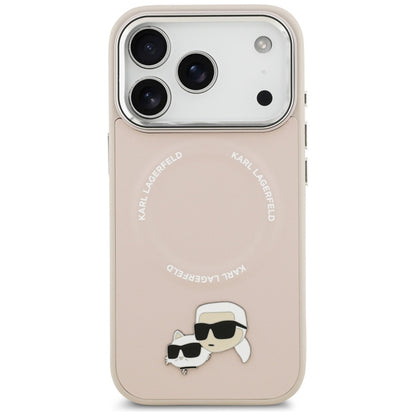 Karl Lagerfeld Karl & Choupette Smeigtukai MagSafe dėklas iPhone 17 Pro (rožinis)