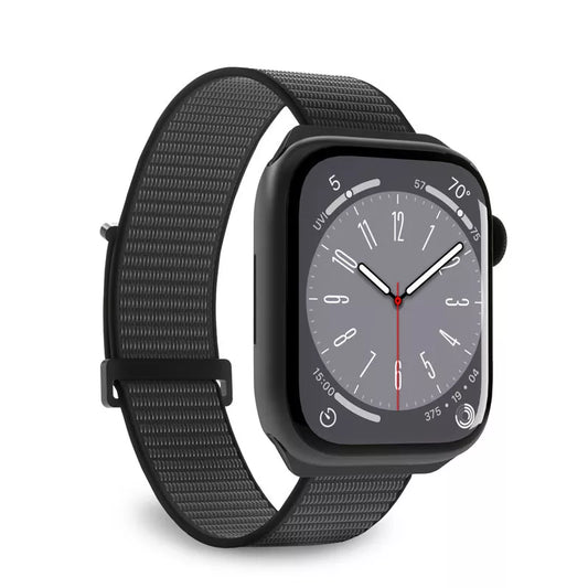 PURO nailoninė sportinė apyrankė - Apple Watch 44/45/46/49 mm (juoda)