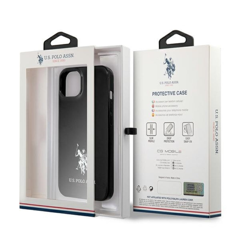 US Polo Assn Horses Logo - „iPhone 13 Mini“ dėklas (juodas)