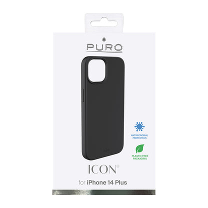 PURO ICON dangtelis - "iPhone 14 Plus" dėklas (juodas)