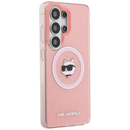 Karl Lagerfeld IML kartotoji Choupette MagSafe - Samsung Galaxy S26 Ultra dėklas (rožinis)