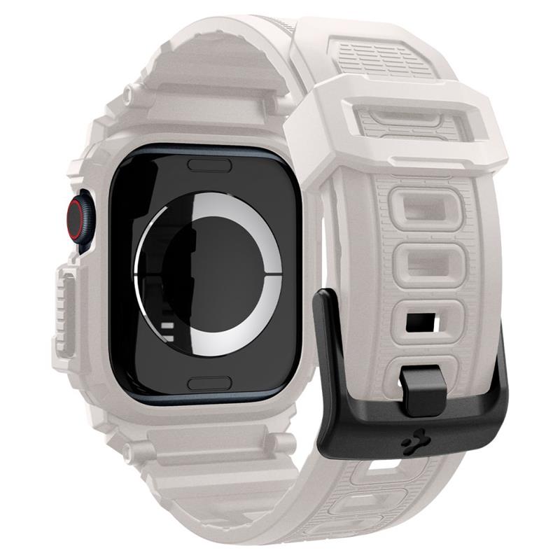 Spigen Rugged Armor Pro - dirželis su dėklu, skirtas Apple Watch 10 46 mm (smėlio spalvos)