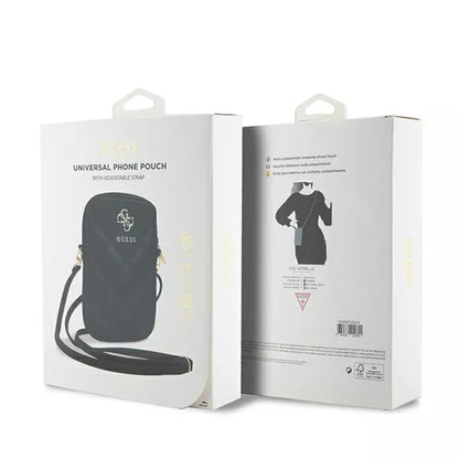 Guess Zip Quilted 4G – Rankinukas telefonui (juodas)