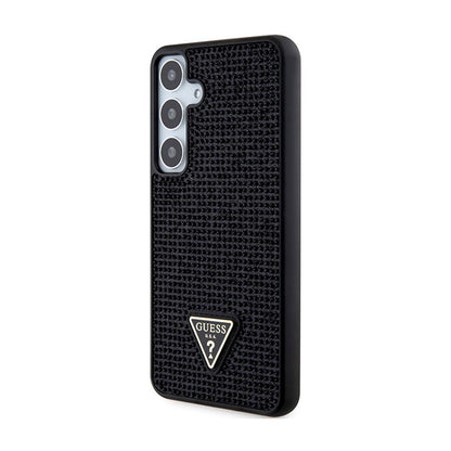 Guess Rhinestone Triangle – Dėklas Samsung Galaxy S24+ (juodas)