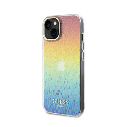 Guess IML Faceted Mirror Disco Iridescent – dėklas iPhone 15 (vaivorykštinis)