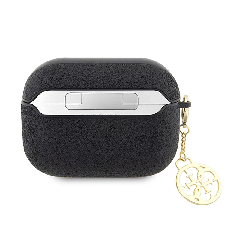 Guess 4G Glitter Flake – dėklas, skirtas „Apple AirPods Pro 2“ (juodas)