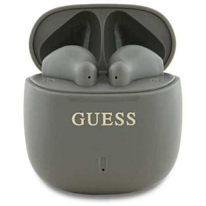 Guess Printed Classic Logo – „Bluetooth“ TWS ausinės + įkrovimo dėklas (pilkas)