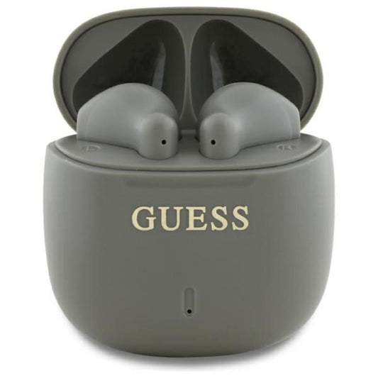 Guess Printed Classic Logo – „Bluetooth“ TWS ausinės + įkrovimo dėklas (pilkas)