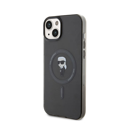 Karl Lagerfeld IML Ikonik MagSafe – dėklas iPhone 15 Plus (juodas)