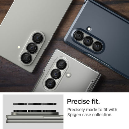 Spigen Optik Pro HD GLAS.TR EZ Fit fotoaparato apsauga 2 vnt. – lęšių apsauga, skirta „Samsung Galaxy Z Fold 7“ (2 vnt.) (juoda)