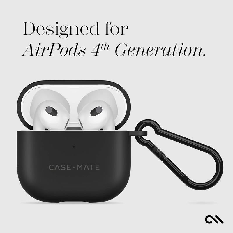 Case-Mate Tough dėklas - AirPods 4 dėklas (juodas)