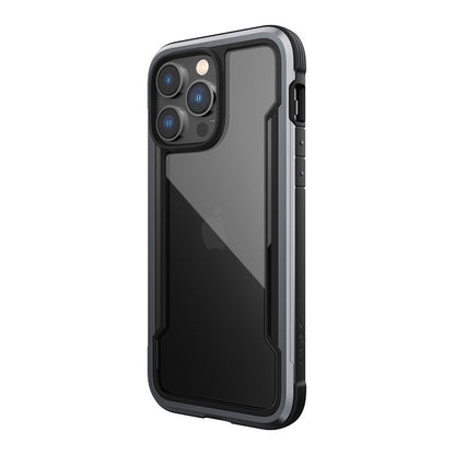 X-Doria Raptic Shield – aliuminio dėklas skirtas iPhone 14 Pro Max (atsparus kritimui iki 3 m) (juoda)