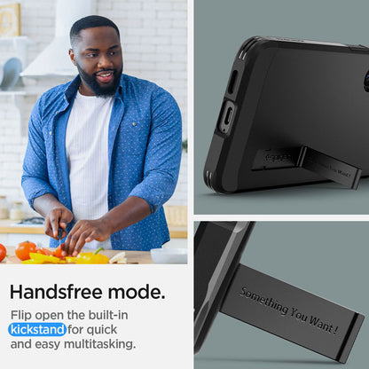 Spigen Tough Armor - Dėklas, skirtas Samsung Galaxy S24 (Juoda)