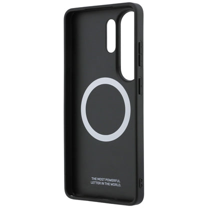 BMW M perforuota juostelės logotipo „MagSafe“ dėklas „Samsung Galaxy S26 Ultra“ (pilkos spalvos)