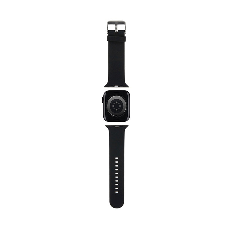 Karl Lagerfeld 3D guminis Karl galvos NFT - Apple Watch 42/44/45/49 mm dirželis (juodas)